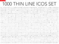 Set of 1000 thin line icons Royalty Free Stock Photo