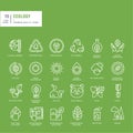 Set of thin line web icons for ecology Royalty Free Stock Photo