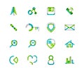 Set of thin line web icons