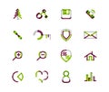 Set of thin line web icons