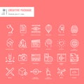 Set of thin lines web icons for graphic and web design Royalty Free Stock Photo