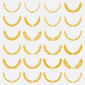 Set of thirty different golden silhouette laurel foliate, oak and olive wreaths