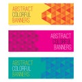 Set Of Three Abstract Banners Royalty Free Stock Photo