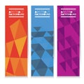 Set Of Three Abstract Geometric Vertical Banners