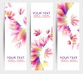 Set of three banners, abstract headers