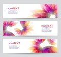 Set of three banners, abstract headers Royalty Free Stock Photo