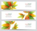 Set of three banners, abstract headers Royalty Free Stock Photo
