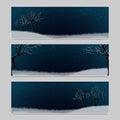Set of three banners with place for inscription Royalty Free Stock Photo