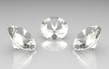 Set of three beautiful round diamonds