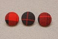 Set of three big red black buttons Royalty Free Stock Photo