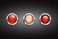 Set of three blank red buttons Royalty Free Stock Photo