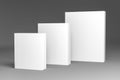 Set three blank white paper box Royalty Free Stock Photo