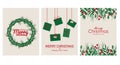 Set of three Christmas postcards Royalty Free Stock Photo