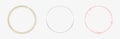 Set of three circle frames Royalty Free Stock Photo