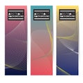 Set Of Three Colorful Abstract Vertical Banners. Royalty Free Stock Photo