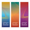 Set Of Three Colorful Abstract Vertical Banners. Royalty Free Stock Photo