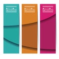 Set Of Three Colorful Abstract Vertical Banners. Royalty Free Stock Photo