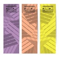 Set Of Three Colorful Abstract Vertical Banners. Royalty Free Stock Photo