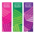 Set Of Three Colorful Abstract Vertical Banners. Royalty Free Stock Photo