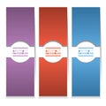 Set Of Three Colorful Abstract Vertical Banners Royalty Free Stock Photo