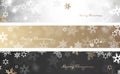 Set of three colorful Christmas background banners