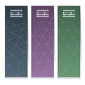 Set Of Three Colorful Geometric Vertical Banners