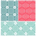 Set of three crochet flower patterns