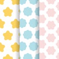 Set of three cute childish seamless patterns. Vector Royalty Free Stock Photo