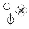 Grunge circle symbols