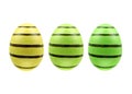 Set of three easter eggs isolated on white background for design Royalty Free Stock Photo