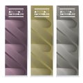 Set Of Three Graphic Vertical Banners