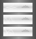 Set three gray abstract modern banner texture. Vector banner background for web banner design