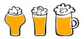 Three beer mugs Royalty Free Stock Photo