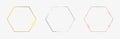 Set of three hexagon frames
