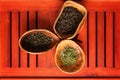 Set of three kinds of tea in chahe