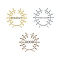 set of three laurel wreath icons Royalty Free Stock Photo