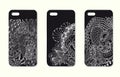 A set of three mobile phone cases. Vector background in zentangle style. Handdrawn elements. Royalty Free Stock Photo