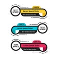 Set of three modern lower third banner template. Vector Royalty Free Stock Photo