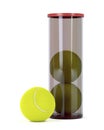 Tennis balls on white Royalty Free Stock Photo