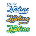 Set of three options for Zipline logo in script style