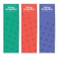 Set Of Three Oriental Style Vertical Banners. Royalty Free Stock Photo