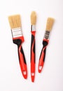 Set of three paint brushes