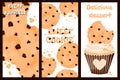 A set of three posters of cookies.