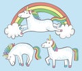 Cute cartoon unicorns.