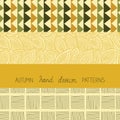 Set of three seamless patterns.