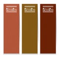 Set Of Three Simple And Clean Graphic Pattern Vertical Banners