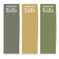 Set Of Three Simple And Clean Graphic Pattern Vertical Banners