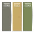 Set Of Three Simple And Clean Graphic Pattern Vertical Banners