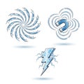 Energy and Force Icons Royalty Free Stock Photo