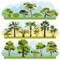 A set of three types of landscapes.
